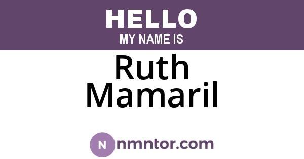 Ruth Mamaril
