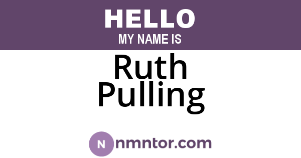 Ruth Pulling
