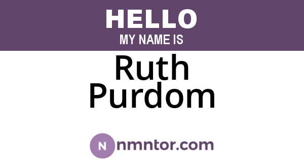 Ruth Purdom
