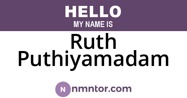 Ruth Puthiyamadam