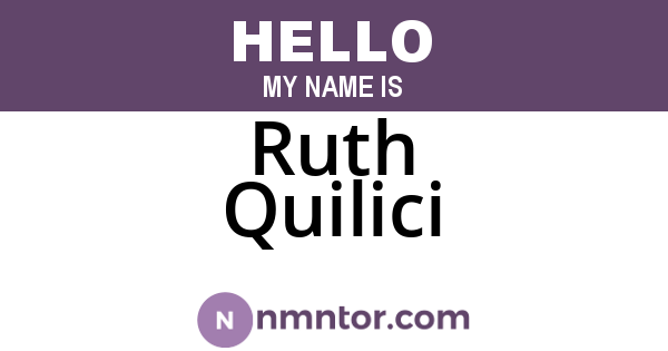 Ruth Quilici