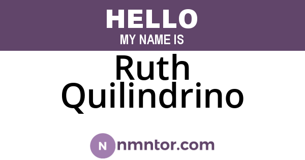 Ruth Quilindrino