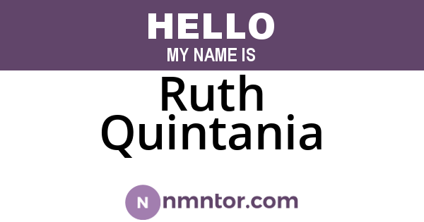 Ruth Quintania