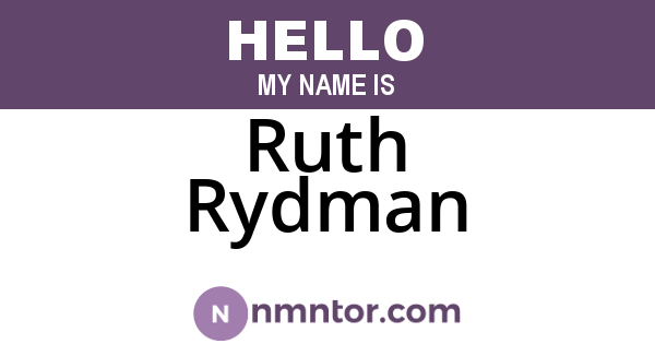 Ruth Rydman