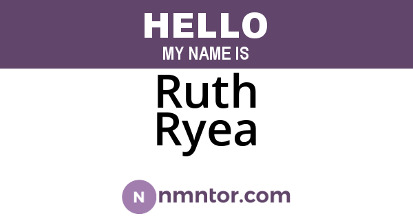 Ruth Ryea