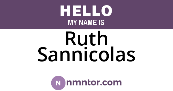 Ruth Sannicolas