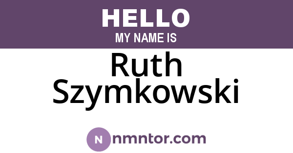 Ruth Szymkowski