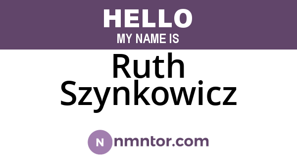 Ruth Szynkowicz