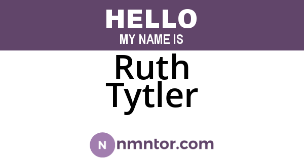 Ruth Tytler