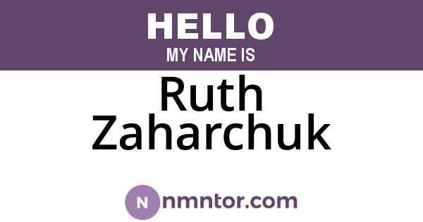 Ruth Zaharchuk