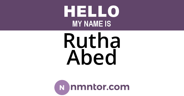 Rutha Abed