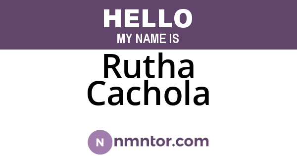 Rutha Cachola