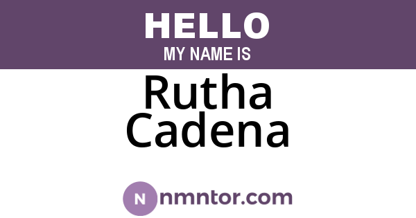Rutha Cadena