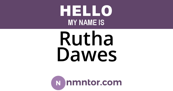 Rutha Dawes