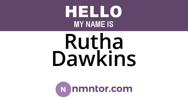 Rutha Dawkins