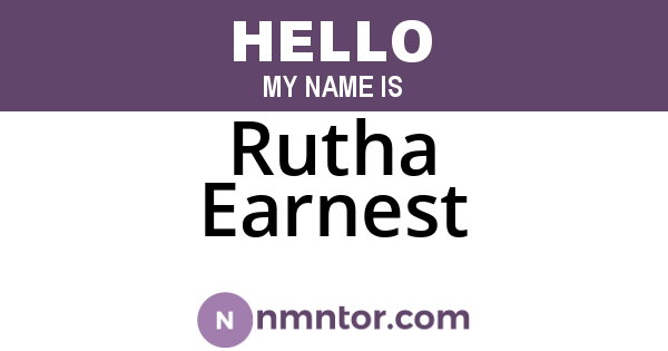 Rutha Earnest