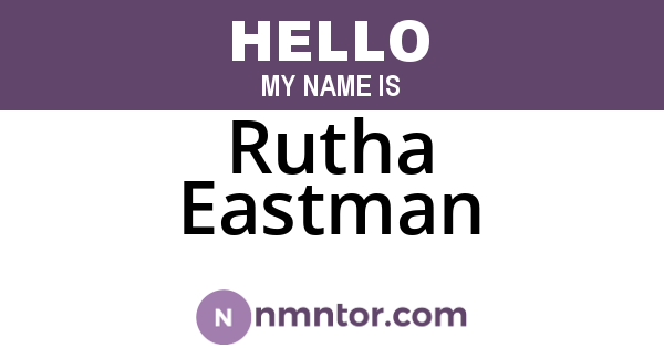 Rutha Eastman