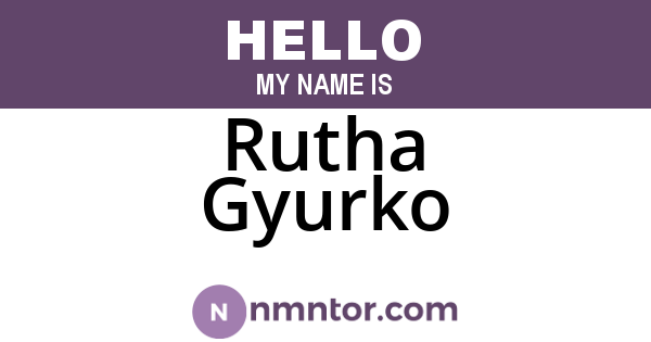 Rutha Gyurko
