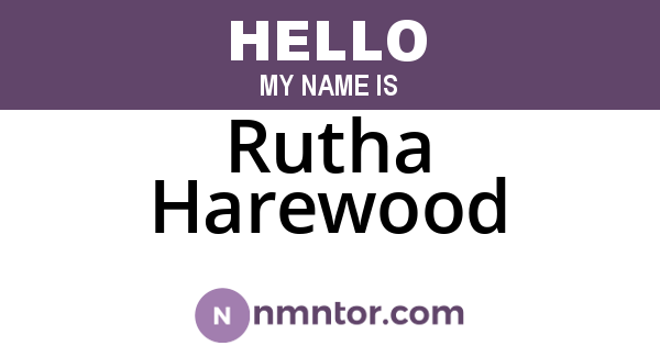 Rutha Harewood