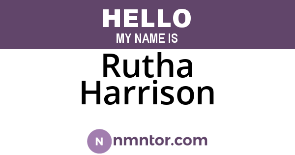Rutha Harrison