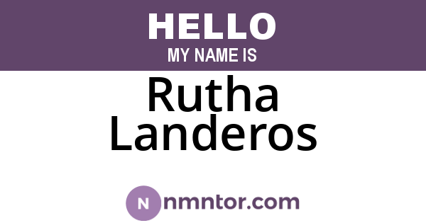 Rutha Landeros