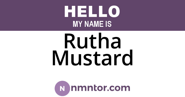 Rutha Mustard