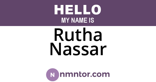 Rutha Nassar