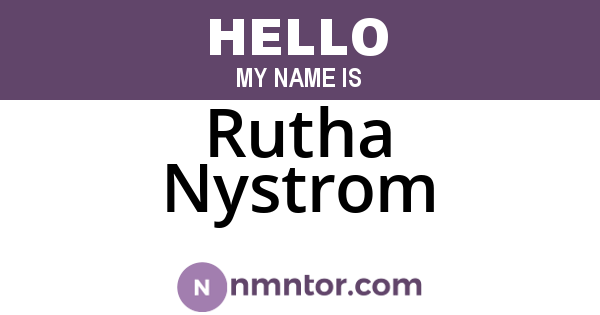 Rutha Nystrom