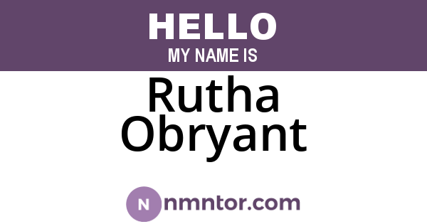 Rutha Obryant
