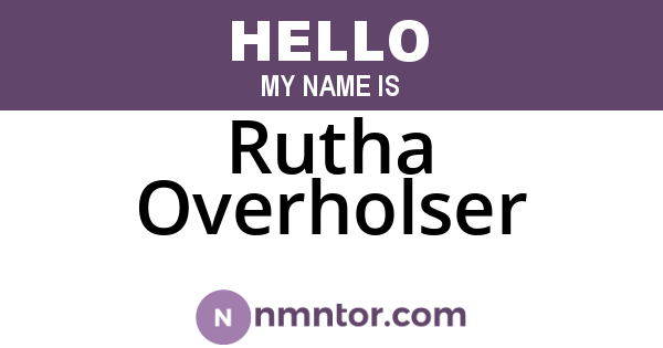 Rutha Overholser
