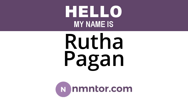 Rutha Pagan