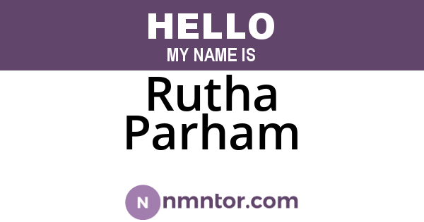 Rutha Parham