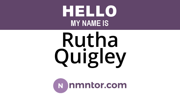 Rutha Quigley