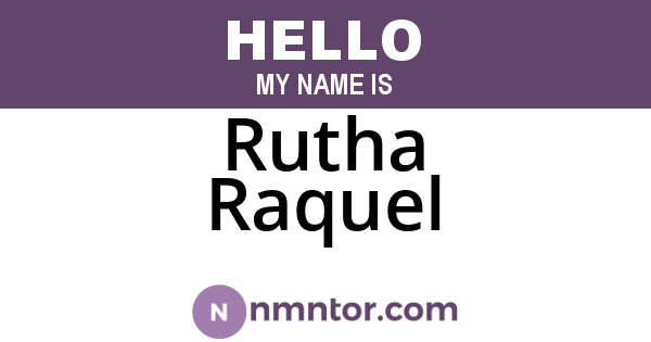 Rutha Raquel