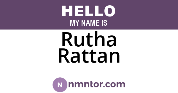 Rutha Rattan