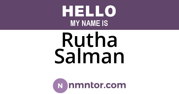 Rutha Salman