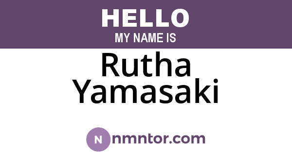 Rutha Yamasaki