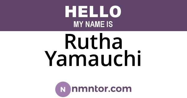 Rutha Yamauchi