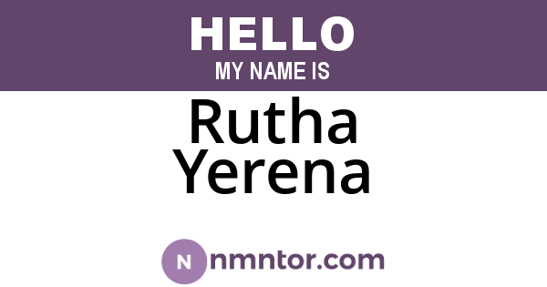 Rutha Yerena