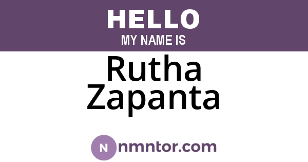Rutha Zapanta
