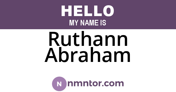Ruthann Abraham