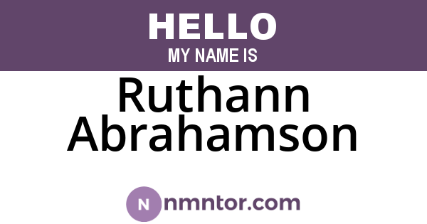 Ruthann Abrahamson