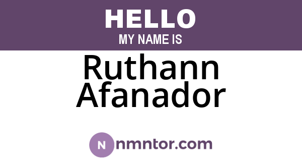 Ruthann Afanador