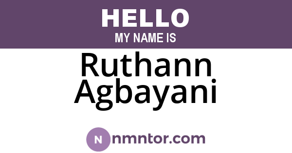 Ruthann Agbayani