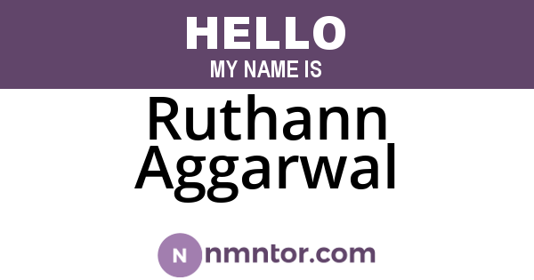 Ruthann Aggarwal