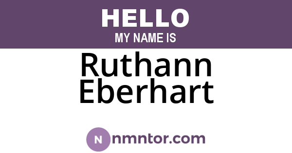 Ruthann Eberhart