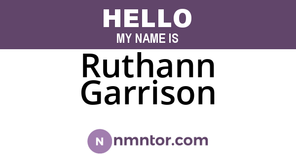 Ruthann Garrison