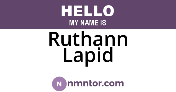 Ruthann Lapid