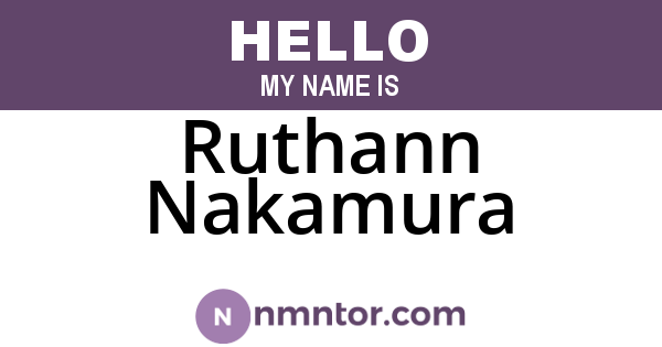 Ruthann Nakamura