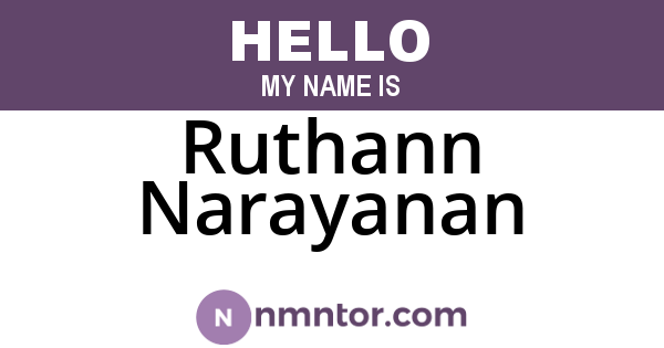 Ruthann Narayanan